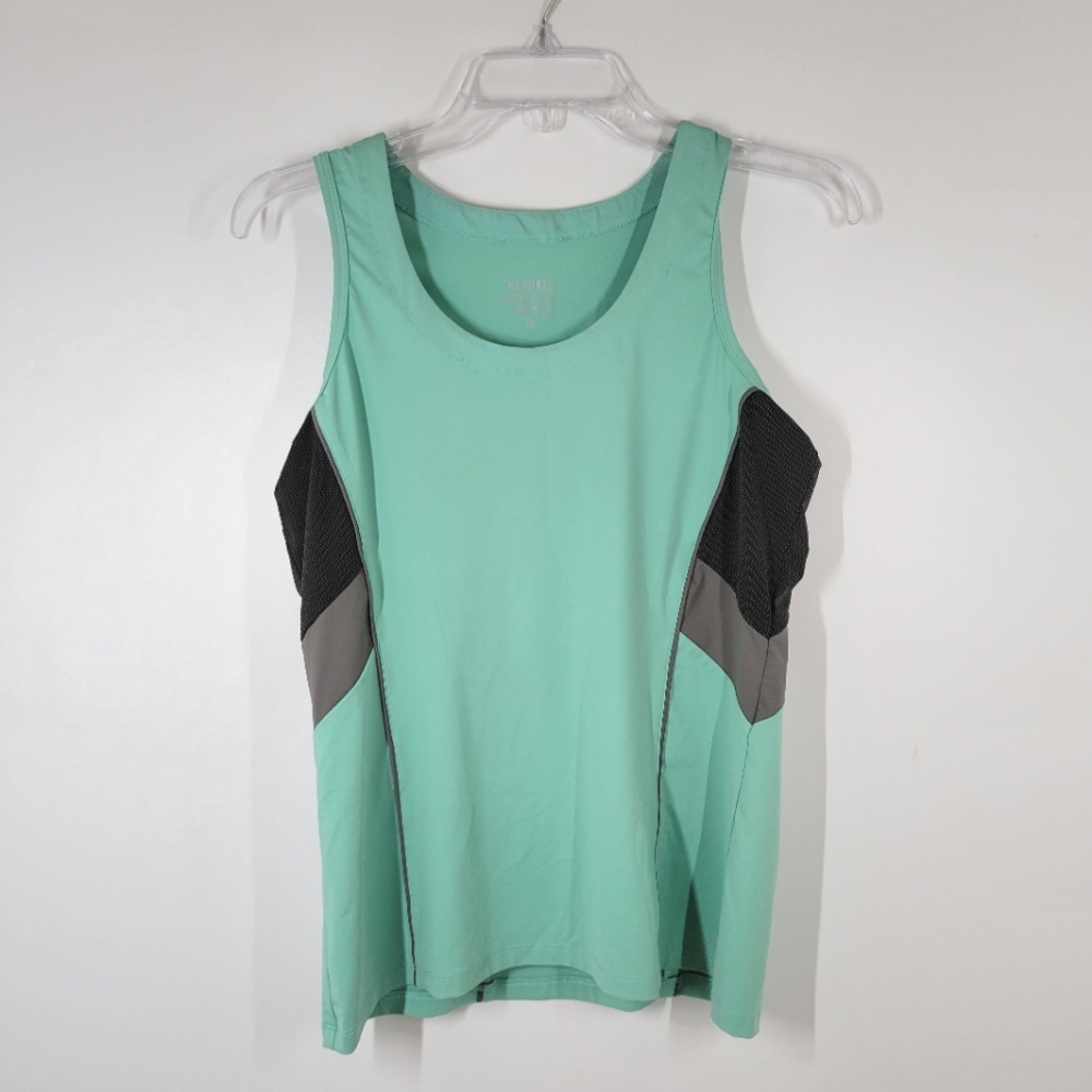 KERRITS Teal Blue Equestrian Riding Tank Top Women Size Small